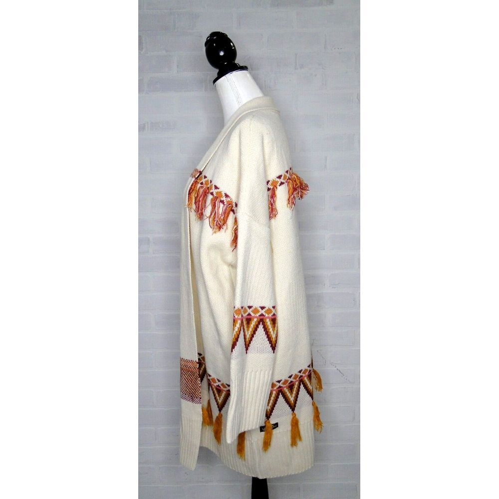 Matilda Jane Moments with You Gingersnap Tassel Open Cardigan Sweater Women's XL - Picture 2 of 7